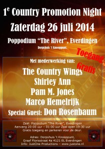 1e Country Promotion Night - Powered by JustOne Productions @ Poppodium The River | Everdingen | Utrecht | The Netherlands